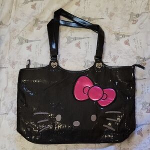 Hello Kitty Black Tote with Pink Bow